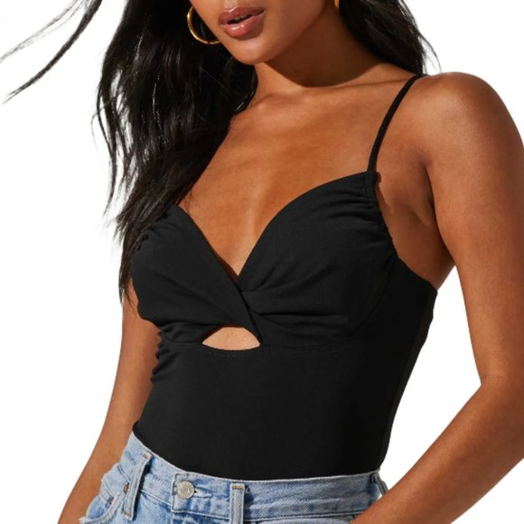 Astr Tops - ASTR the Label Twist Bust Bodysuit